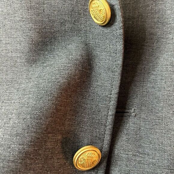 David Taylor Sport Coat Blazer Mens 48L Gray Gold Button Detail - Picture 7 of 16